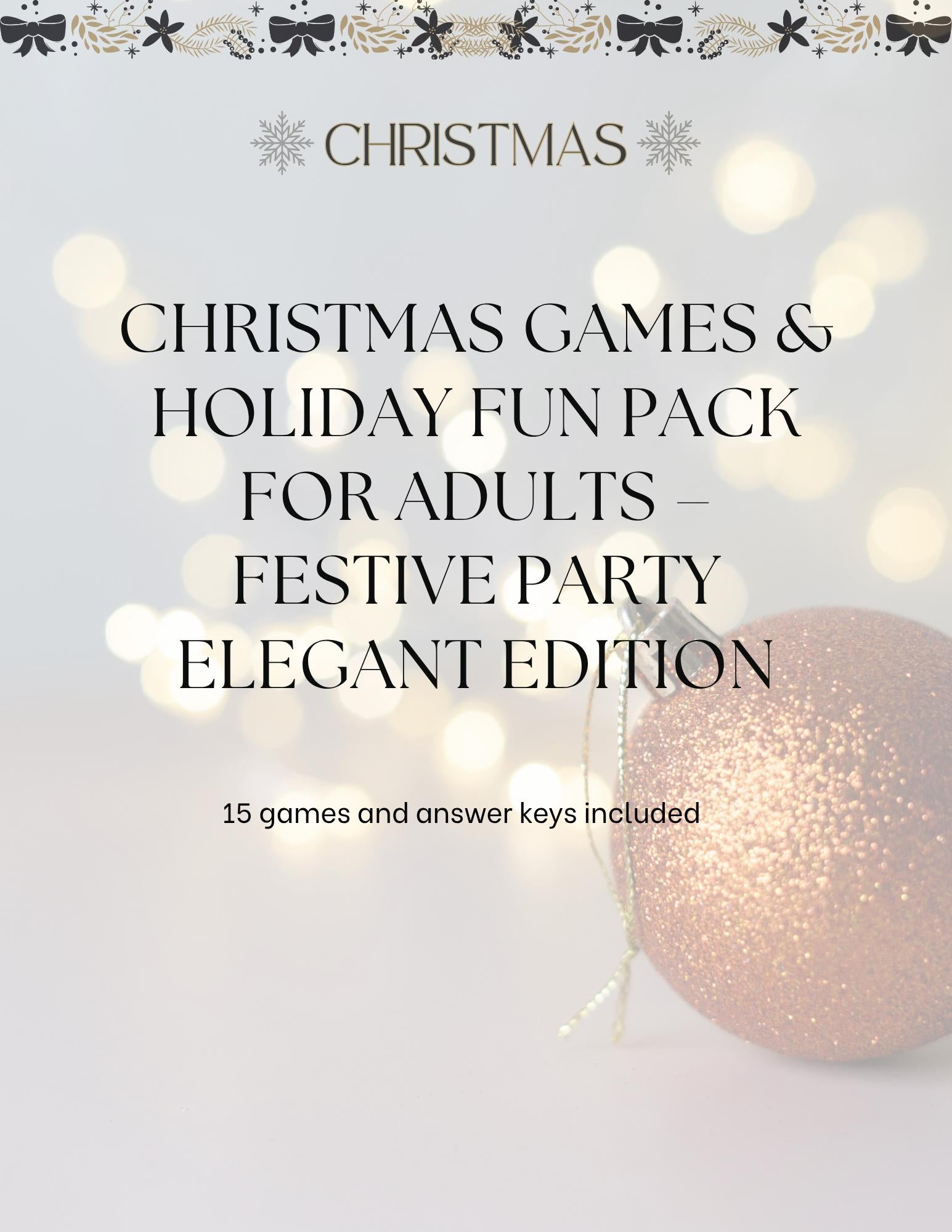The Ultimate Christmas Game Pack for Adults – 15 Festive Activities!