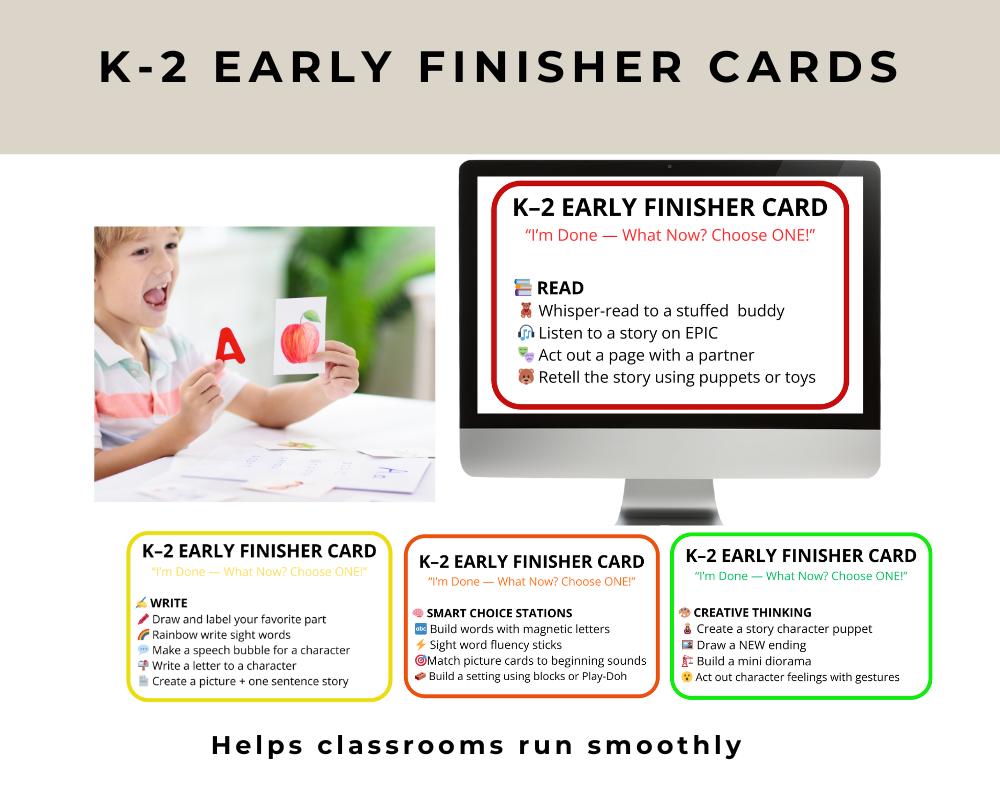 K-2 Early Finisher Cards