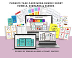 Phonics Task Card MEGA Bundle | CVC, Digraphs & Blends