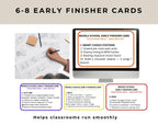 Grades 6–8 Early Finisher Cards