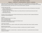 Grades 3-8 Small Group Leadership Role Card Set