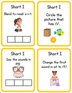 Complete Phonics Task Cards & Routine Bundle I CVC, Digraphs, Blends + Decodable Readers Routine