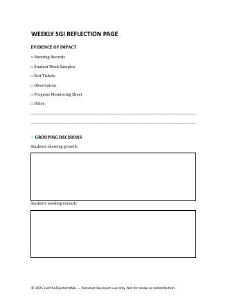 Small Group Instruction Editable + Printable Planner & Tracker Pack