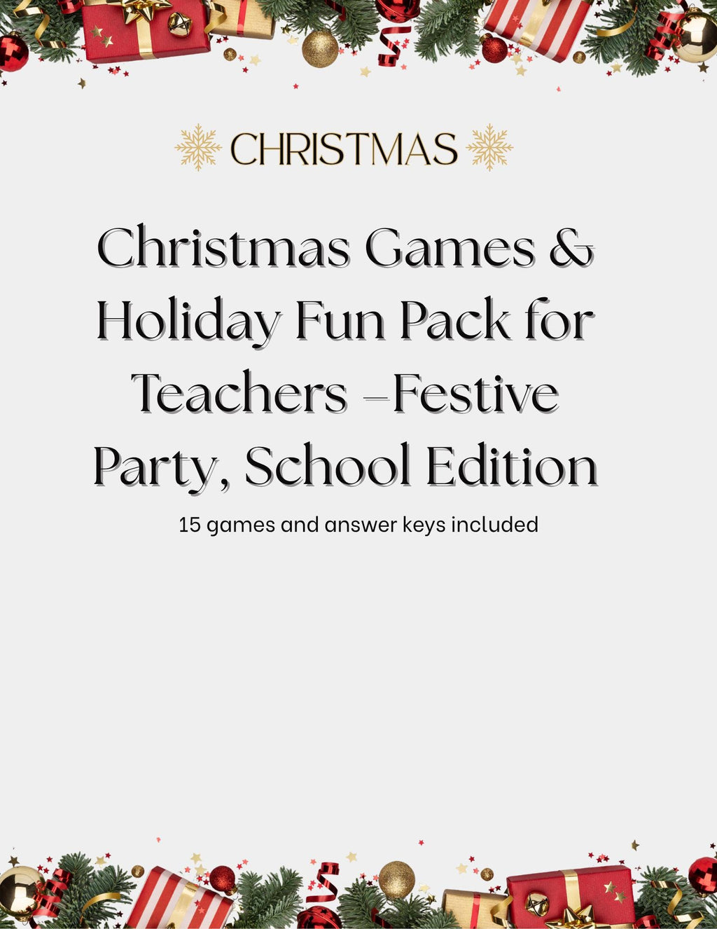 The Ultimate Christmas Game Pack for Teachers – 15 Festive Activities!
