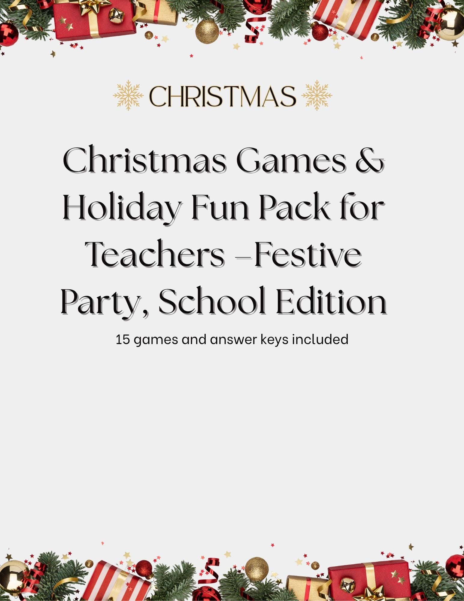 The Ultimate Christmas Game Pack for Teachers – 15 Festive Activities!