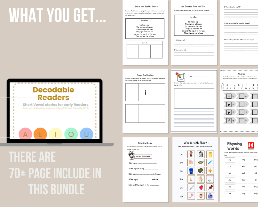 Complete Phonics Task Cards & Routine Bundle I CVC, Digraphs, Blends + Decodable Readers Routine