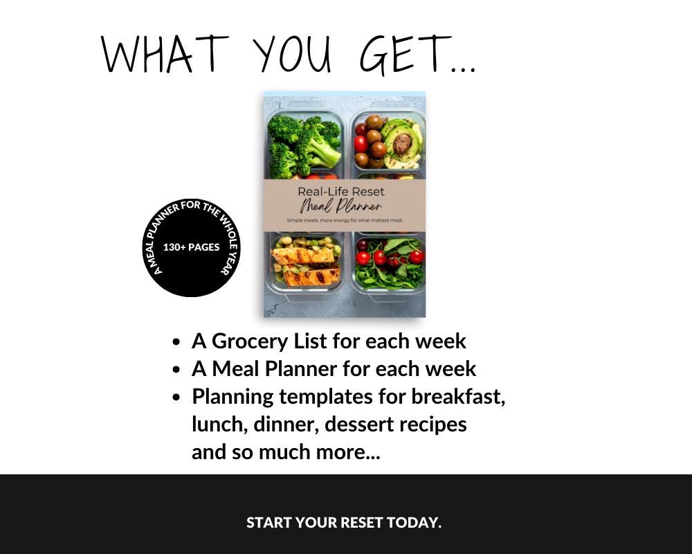 Real-Life Reset Yearly Meal Planner
